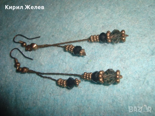 КРАСИВИ СТИЛНИ ВИНТИДЖ МОДЕЛ ОБЕЦИ с ФАСЕТИРАН ЦВЕТЕН КРИСТАЛ 14803, снимка 4 - Обеци - 35353244