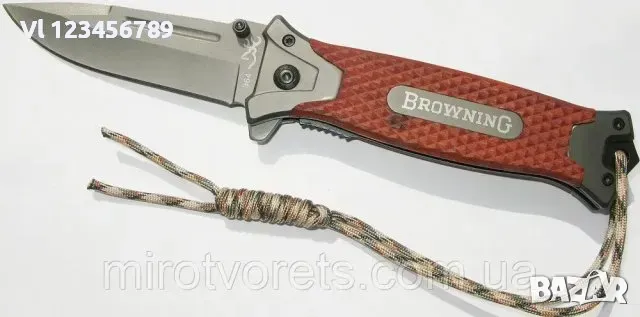 Сгъваем автоматичен Browning 364 (кафяв) -88х220, снимка 6 - Ножове - 49274372