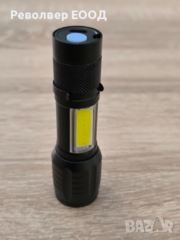 LED Джобен фенер с 3 режима, презареждаем, с USB кабел в зелена кутия, снимка 5 - Спортна екипировка - 44638361