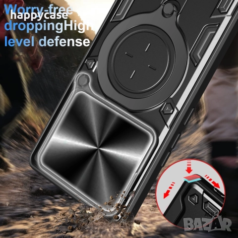 Motorola Edge 70 / 60 / Fusion / GIANT RING Удароустойчив кейс гръб калъф с пръстен, снимка 7 - Калъфи, кейсове - 50318130