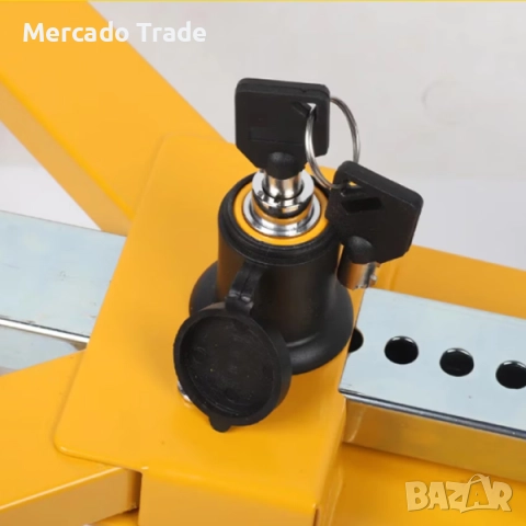 Скоба за заключване на гума Mercado Trade, Универсална против кражба, Жълт, снимка 4 - Аксесоари и консумативи - 52122554