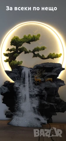 Луксозна LED стенна декорация – 3D модерна стенопис с пейзаж от кристален акрил, снимка 5 - Картини - 48810913