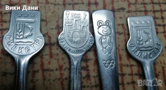 чаени лъжички с релефни емблеми 1980