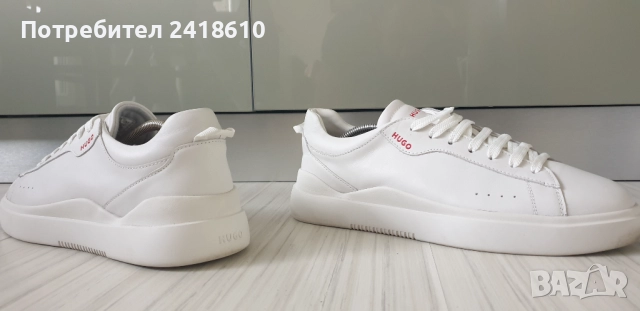 Hugo Boss HUGO Leather Mens Size 42/26 .5 - 27 см ОРИГИНАЛ! Мъжки кецове от естествена кожа!, снимка 10 - Кецове - 52343766