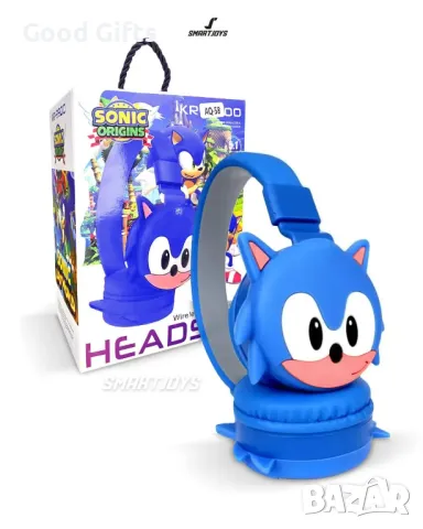 Безжични Светещи Bluetooth слушалки Соник Sonic, снимка 3 - Bluetooth слушалки - 49143735