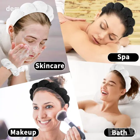 Грижа за кожата, Лента за глава и ленти за китки, 6 бр., снимка 6 - Други стоки за дома - 49246472