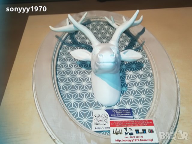 елен с рога в рамка-made in france-55х40х15см, снимка 3 - Колекции - 29842405