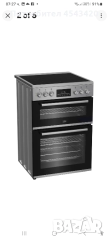 Керамична готварска печка с две фурни BEKO , снимка 2 - Печки, фурни - 51235455