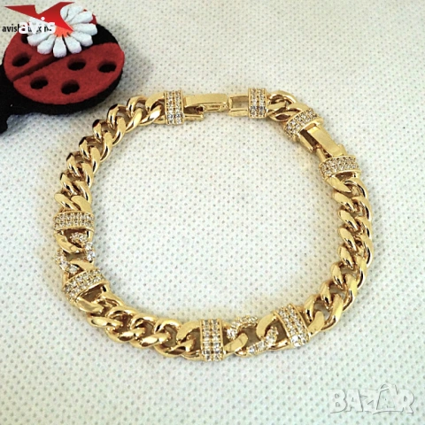 Гривна с 14К златно покритие 234874, снимка 4 - Гривни - 54162942