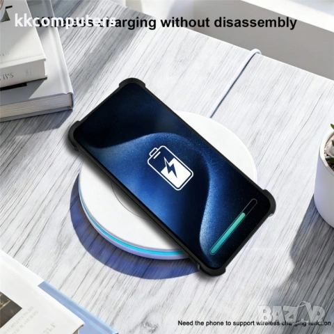 IMAK Матов Калъф за Realme 16 Pro 5G - TPU, Airbag, Отвор за ремък, Черен, снимка 7 - Калъфи, кейсове - 54155810