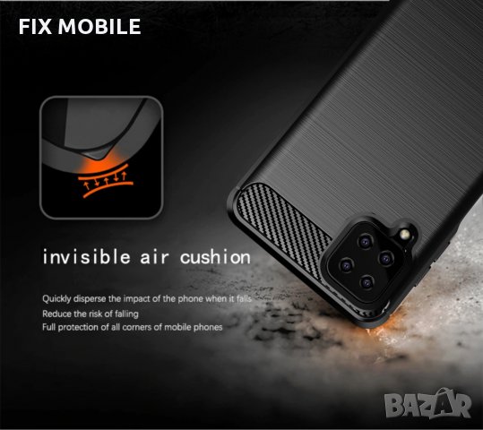 Samsung Galaxy A12 карбон силиконов гръб / кейс, снимка 1