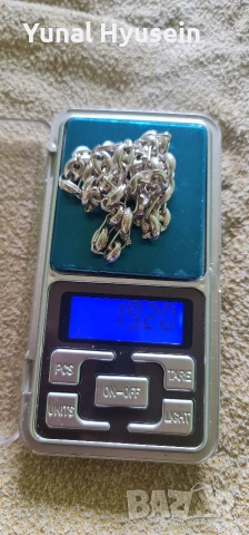 сребърен ланец 19гр, снимка 5 - Колиета, медальони, синджири - 54319977