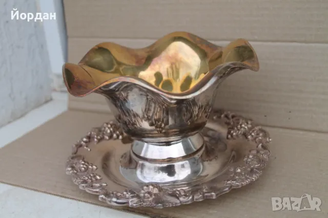 Посребрена фруктиера, снимка 11 - Антикварни и старинни предмети - 49713541