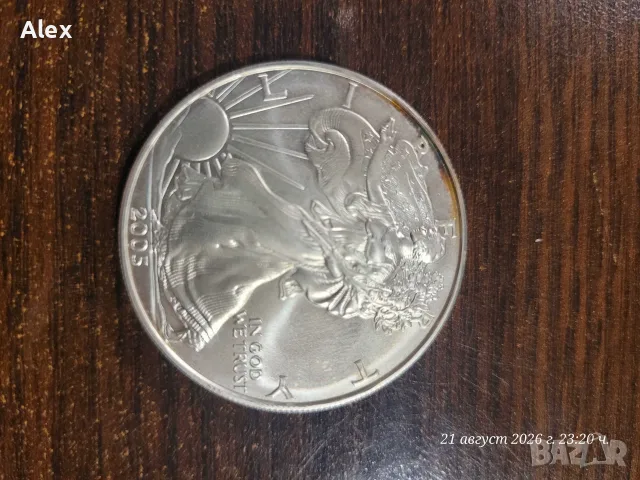 Възпоменателна Колекционерска Монета Американски сребърен орел“ (American Silver Eagle), , снимка 2 - Нумизматика и бонистика - 56078812