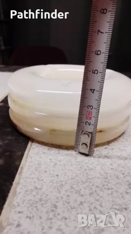 Голям нов пепелник от естествен мраморен оникс, снимка 3 - Декорация за дома - 47964524