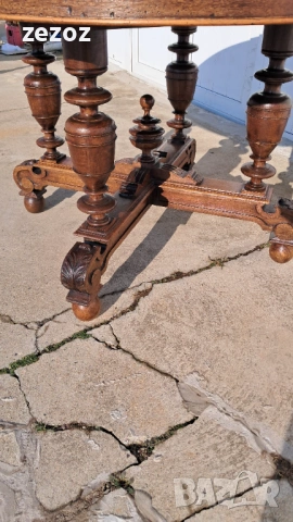 Маса антикварна масив №120, снимка 4 - Маси - 53282428