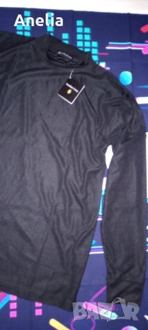 Мъжка Блуза Черна С М, снимка 2 - Блузи - 52558017