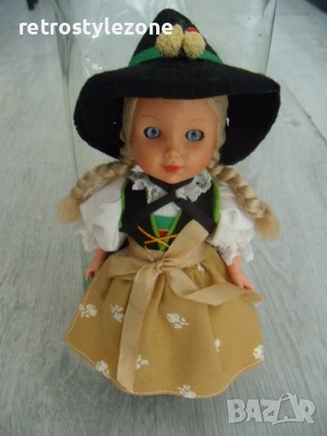 № 7189 стара кукла   - височина 18 см  - синтетика , текстил, снимка 2 - Други ценни предмети - 42569312