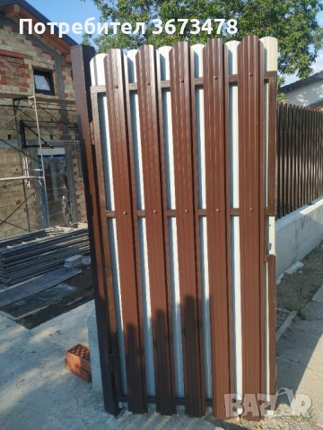 Метални профили (летви) GELESMETAL за ограда, Цвят КАФЯВ, 1.75м, снимка 15 - Огради и мрежи - 40072124