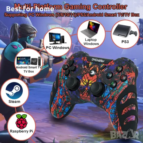 Безжичен компютърен контролер DuLingKer, снимка 2 - Джойстици и геймпадове - 49535918