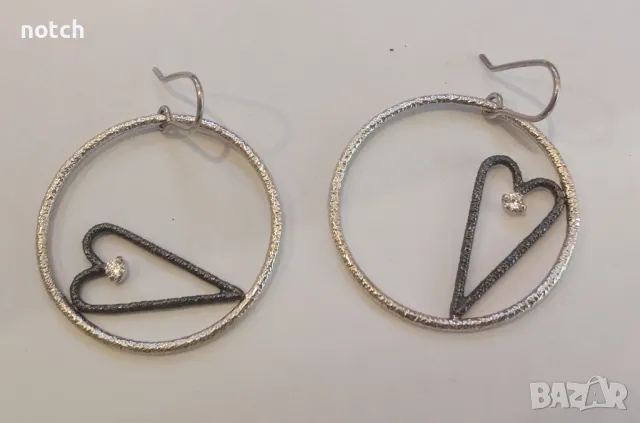 Сребърни обеци, снимка 2 - Обеци - 47466961