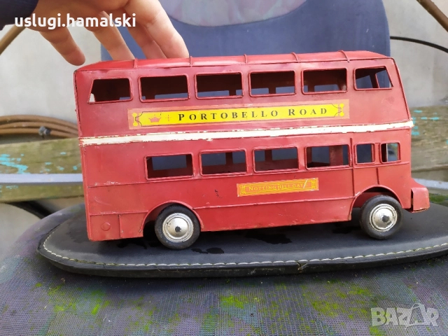 Голям метален макет/играчка автобус, снимка 4 - Антикварни и старинни предмети - 52546919