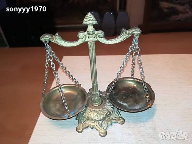 везни-мед/месинг-внос франция 0701231915, снимка 6 - Антикварни и старинни предмети - 39224368