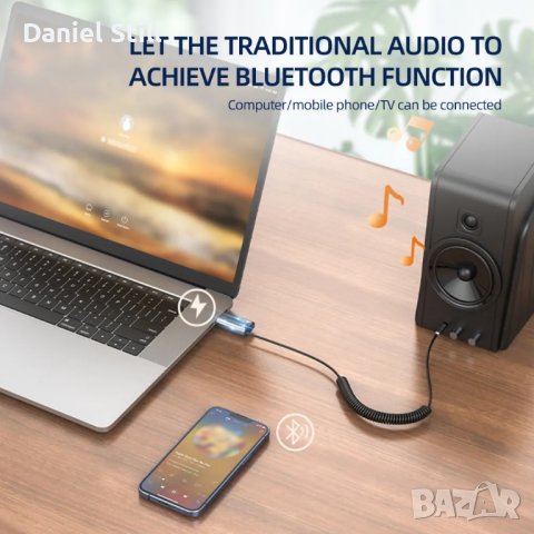 Стерео безжичен Bluetooth автомобилен приемник USB към 3,5 мм жак AUX аудио адаптер слот за карта, снимка 6 - Друга електроника - 42595198