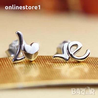 Сребърни обеци - Love Код: A242, снимка 2 - Обеци - 30665436