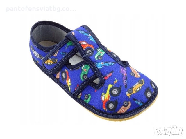 Детски пантофи "Barefoot" син коли 21/33