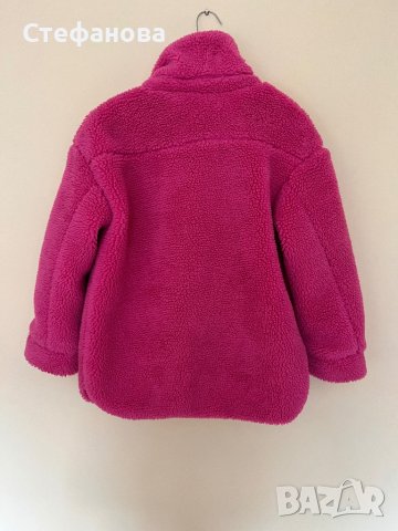 H&M розово пухкаво палтенце - 8-10 год., снимка 3 - Детски якета и елеци - 44397314