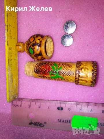 БЪЛГАРСКА РОЗА СТАРО ПИРОГРАФИРАНО ДЪРВЕНО МУСКАЛЧЕ за РОЗОВА ВОДА с НЯКАКВИ БАТЕРИИ в НЕГО 42954, снимка 11 - Други ценни предмети - 44185419