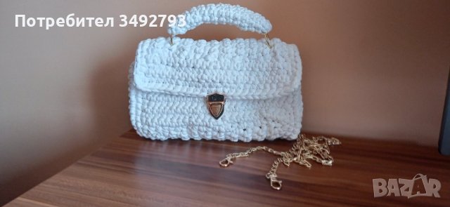 Плетена чанта  ръчна изработка, снимка 4 - Чанти - 40634728