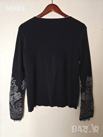 Нова тъмно синя дамска жилетка L XL, снимка 2 - Жилетки - 53157197