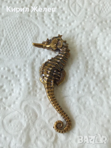 Бронзова фигурка на морско конче 54426, снимка 2 - Колекции - 54171184