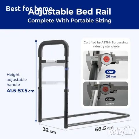 Предпазна преграда за легло NIMOOD C1 с вградено осветление, снимка 6 - Други - 50172222