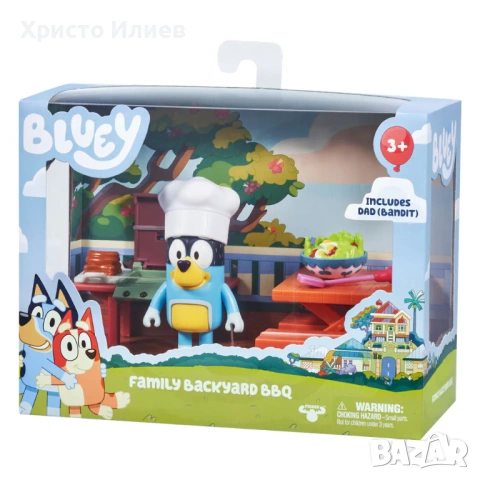 BLUEY Барбекю на двора с фигура Блуи, снимка 2 - Образователни игри - 54261235