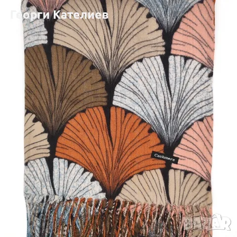 Кашмирен шал и ръкавици-Дамски зимен комплект| Кафяв Код на продукта:DK-0087, снимка 2 - Други - 47926940