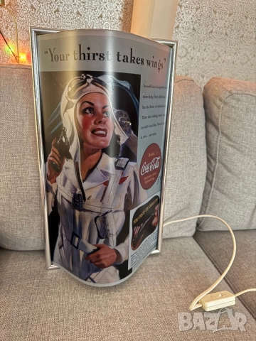 Coca Cola "Your thirst takes wings" Реклама Светеща кока кола Coca-Cola, снимка 6 - Колекции - 52875414