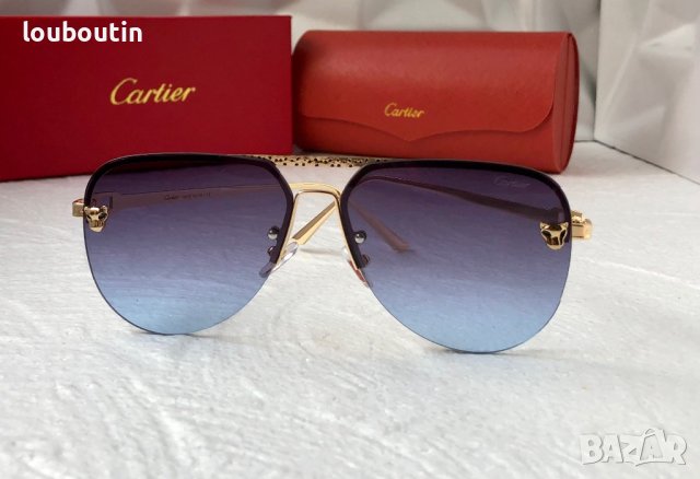Cartier 2023 мъжки слънчеви очила авиатор унисекс дамски слънчеви очила, снимка 3 - Слънчеви и диоптрични очила - 42813452