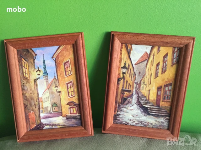  Две картини "Пейзаж от Италия "-  техника  маслени бои