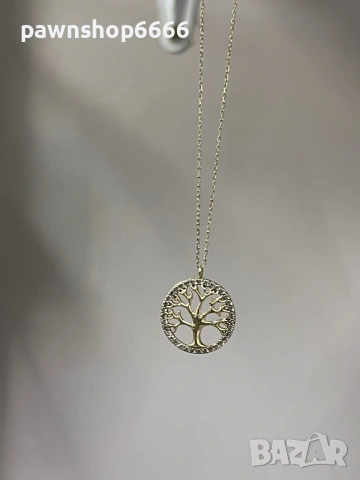 Златно колие с висулка / дървото на живота/  14 карата, снимка 2 - Колиета, медальони, синджири - 53161797