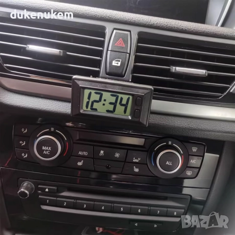 Мини електронен часовник, за автомобил, офис и дом, самозалепващ, снимка 3 - Аксесоари и консумативи - 52694887