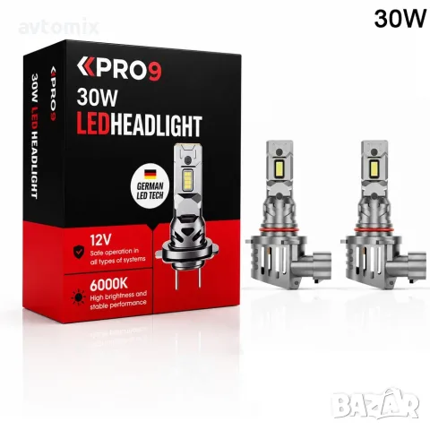 LED крушки PRO9 HB3 30W 6000K mini 12V