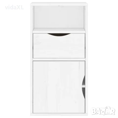 vidaXL Страничен шкаф с чекмедже ODDA White 40x24x79 cm, снимка 6 - Бюфети - 56147511