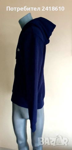 Lacoste Classic Fit  Full Zip Hoodie Mens Size 4 - M НОВО! ОРИГИНАЛ! Мъжка Качулка с цял цип!, снимка 3 - Спортни дрехи, екипи - 53708571
