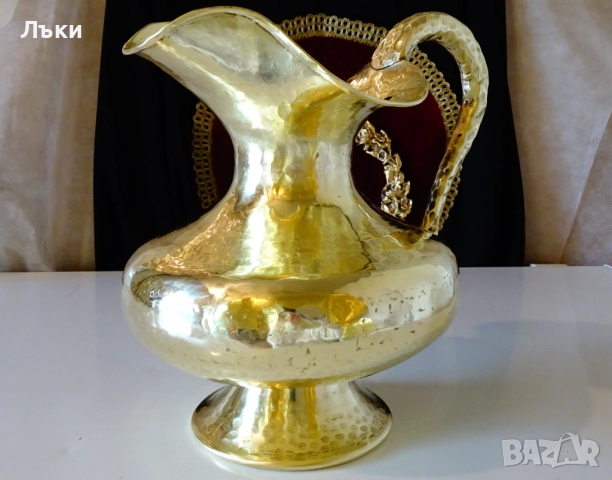 Царска бронзова кана за вино 3 л.,позлата. , снимка 3 - Антикварни и старинни предмети - 52806113