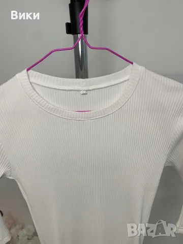 Бяла тениска рипс размер М, подходяща и за S, снимка 6 - Тениски - 50085935