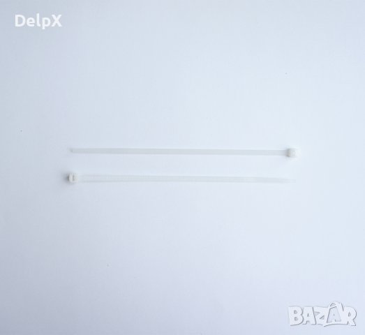 Кабелна превръзка (опашка) бяла 3,5x200mm, снимка 1 - Друга електроника - 42567526