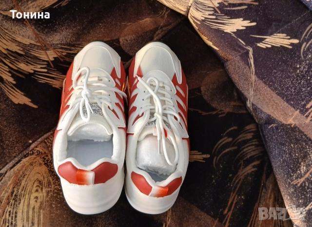 Мъжки маратонки в червено, снимка 3 - Маратонки - 51580748